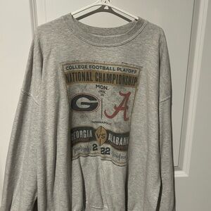 Men's Gray National Championship Crewneck Sweater